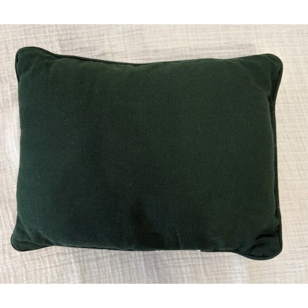 Vintage Merry Christmas Tapestry Red Rectangle Accent Pillow Small